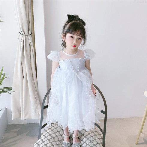 Summer New Girl Dress Girl Gauze Skirt Unkempt Skirt Princess Dress